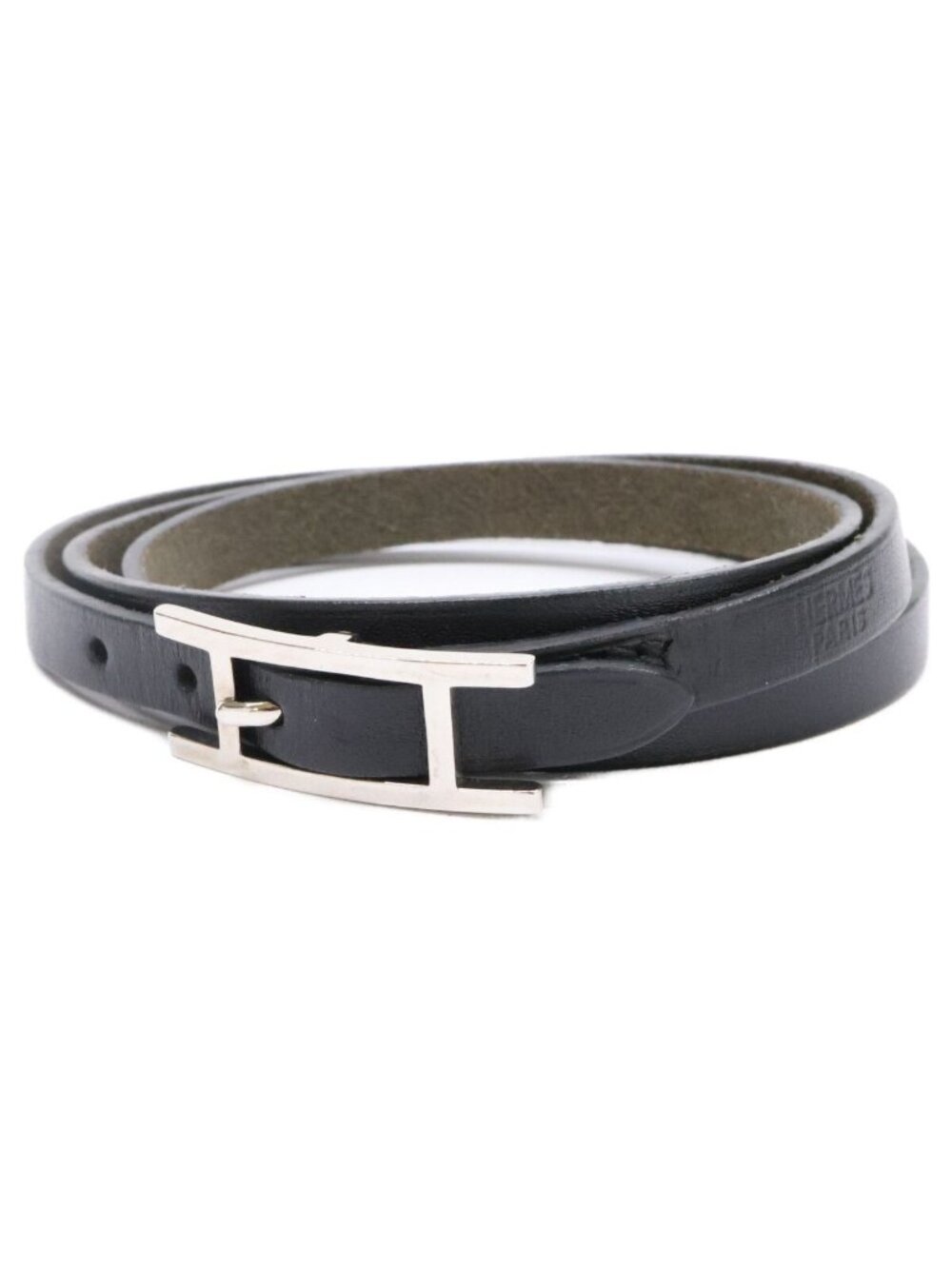 Hermes Behapi Triple Strand Leather Bracelet